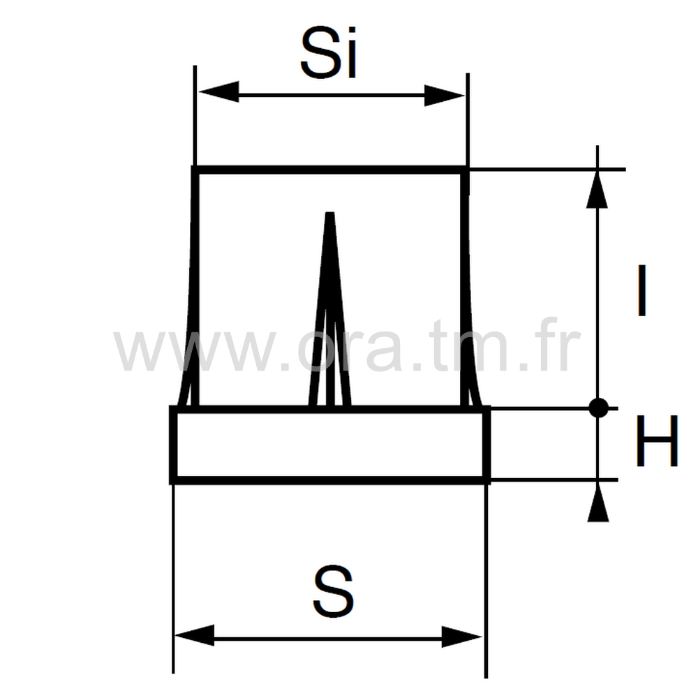 ELSC - EMBOUT A INSERER - TUBE CARRE