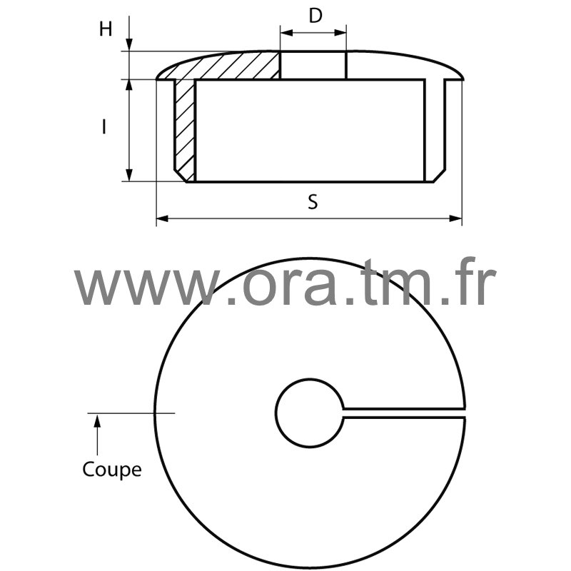 EPCA - EMBOUT PASSE CABLE - TUBE CYLINDRIQUE