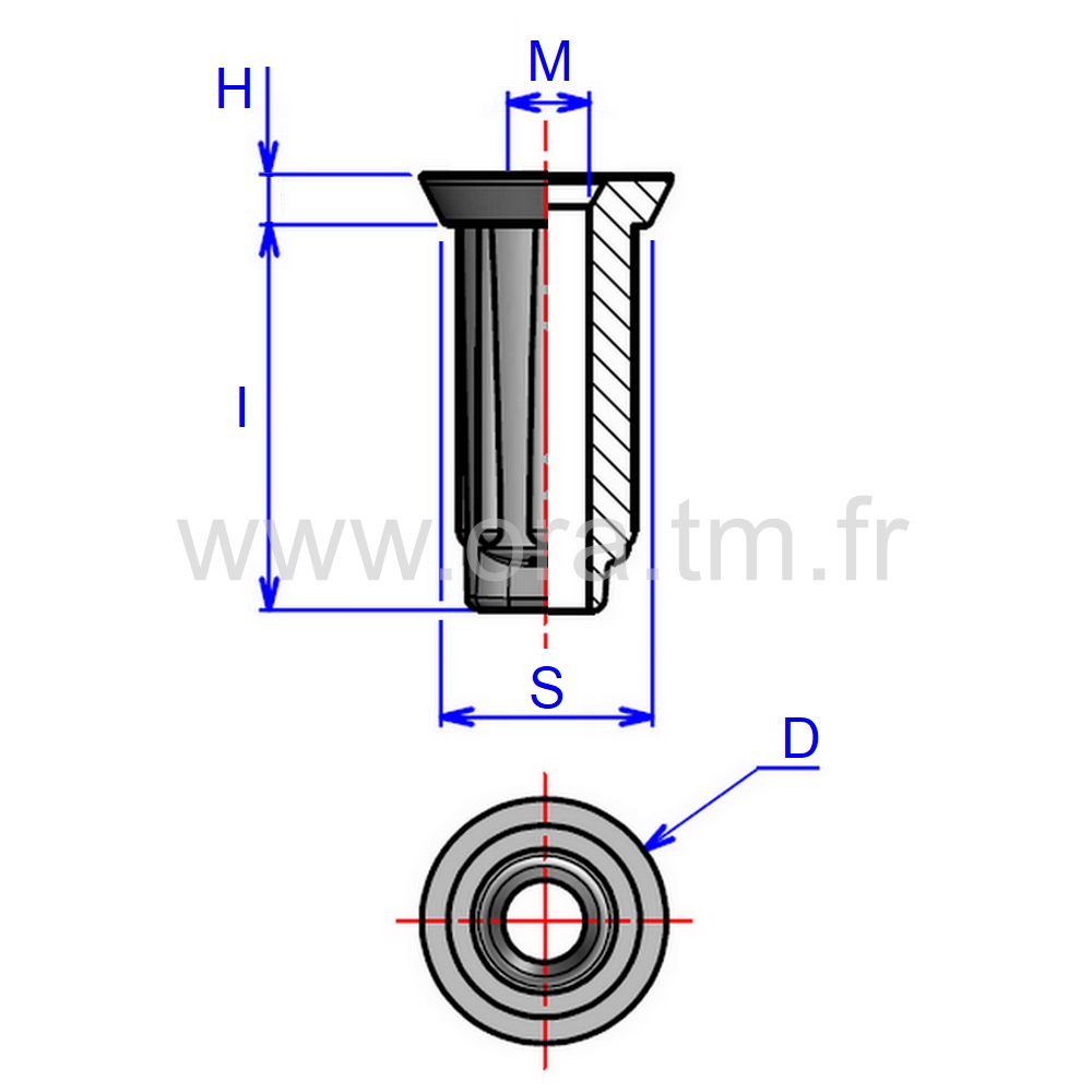 EPS - INSERTION FILETEE - TUBE CYLINDRIQUE