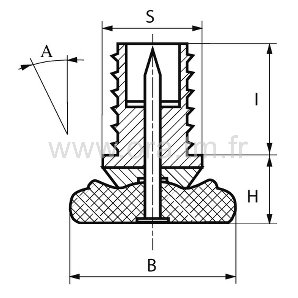 ERBC - EMBOUT ORIENTABLE - TUBE CARRE