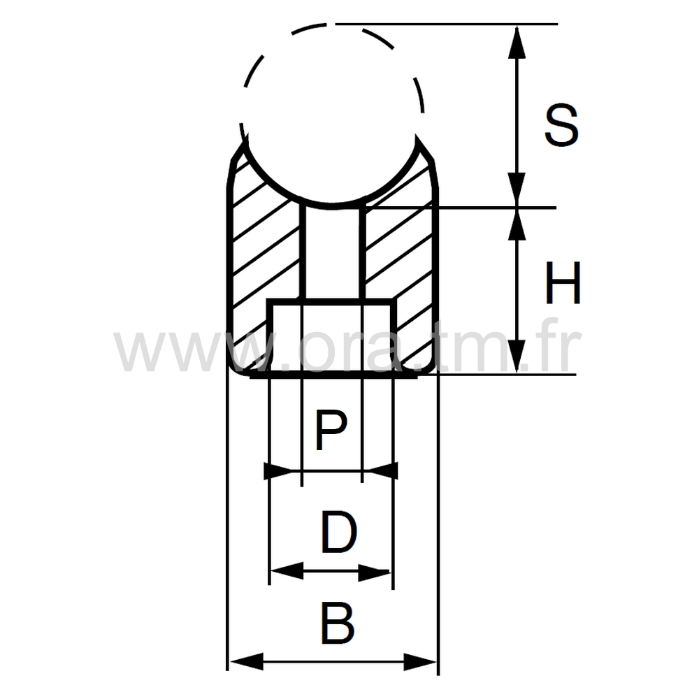 ERC - EMBOUT TRAINEAU A PINCER - SECTION CYLINDRIQUE