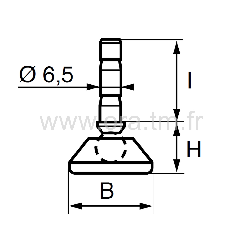 ERO - EMBOUT ORIENTABLE - TIGE ROTULE A ENCLIPSER