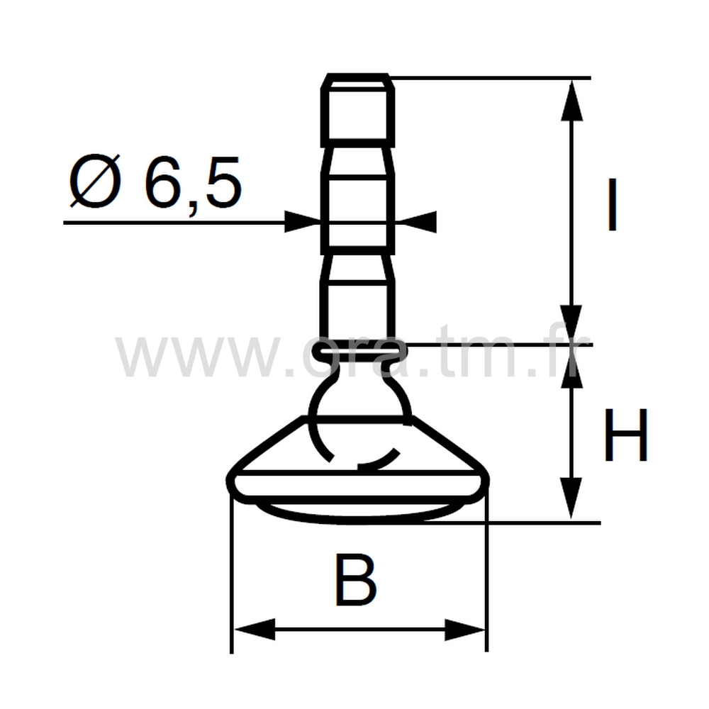 EROB - EMBOUT ORIENTABLE - TIGE ROTULE A ENCLIPSER