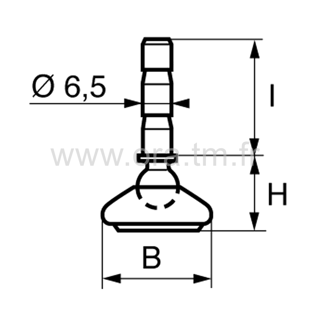 EROC - EMBOUT ORIENTABLE - TIGE ROTULE A ENCLIPSER