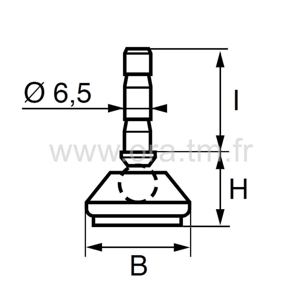 EROFE - EMBOUT ORIENTABLE - TIGE ROTULE A ENCLIPSER