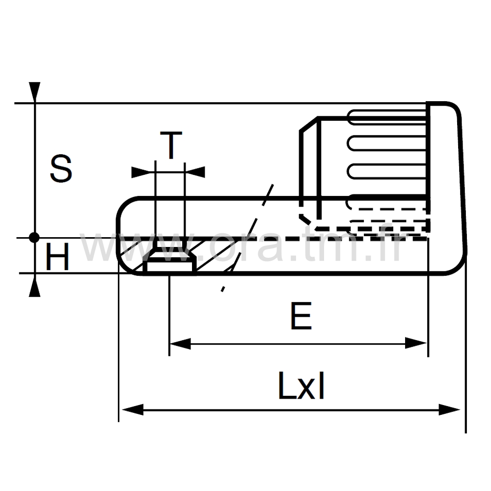 ESC - EMBOUT TRAINEAU - TUBE CYLINDRIQUE