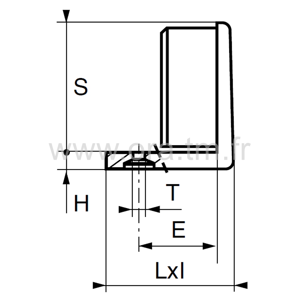 ESCDO - EMBOUT TRAINEAU - TUBE MEPLAT UN CHANT ROND