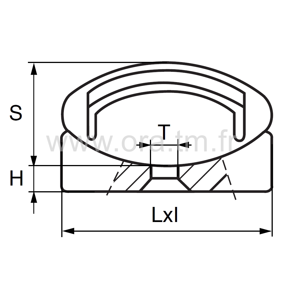 ESCE - EMBOUT TRAINEAU - TUBE ELLIPTIQUE