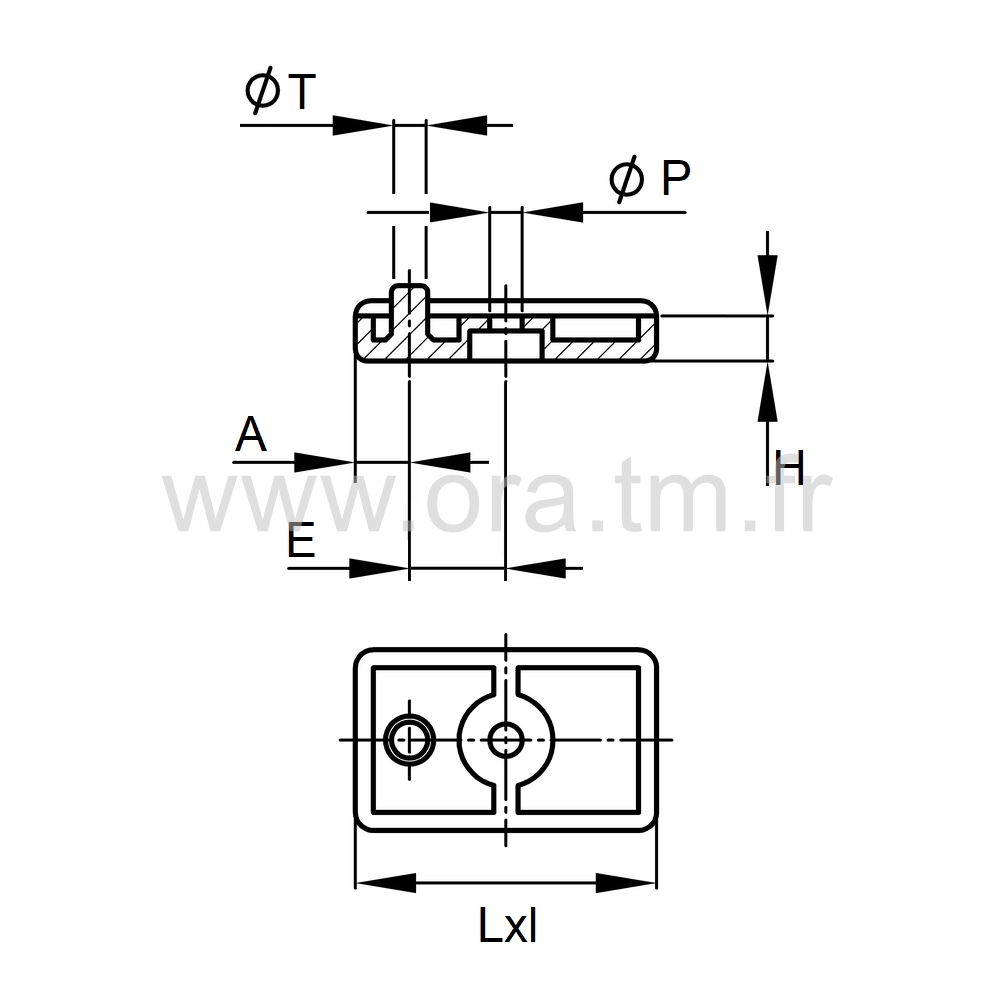 ESDA2 - EMBOUT TRAINEAU - TUBE APPUI SUR COTE