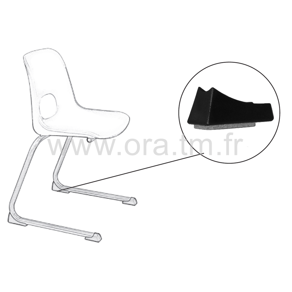 ESDFE - EMBOUT TRAINEAU - TUBE CYLINDRIQUE