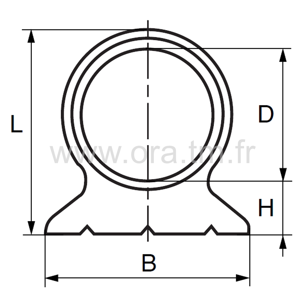 ESF - EMBOUT TRAINEAU - TUBE CYLINDRIQUE