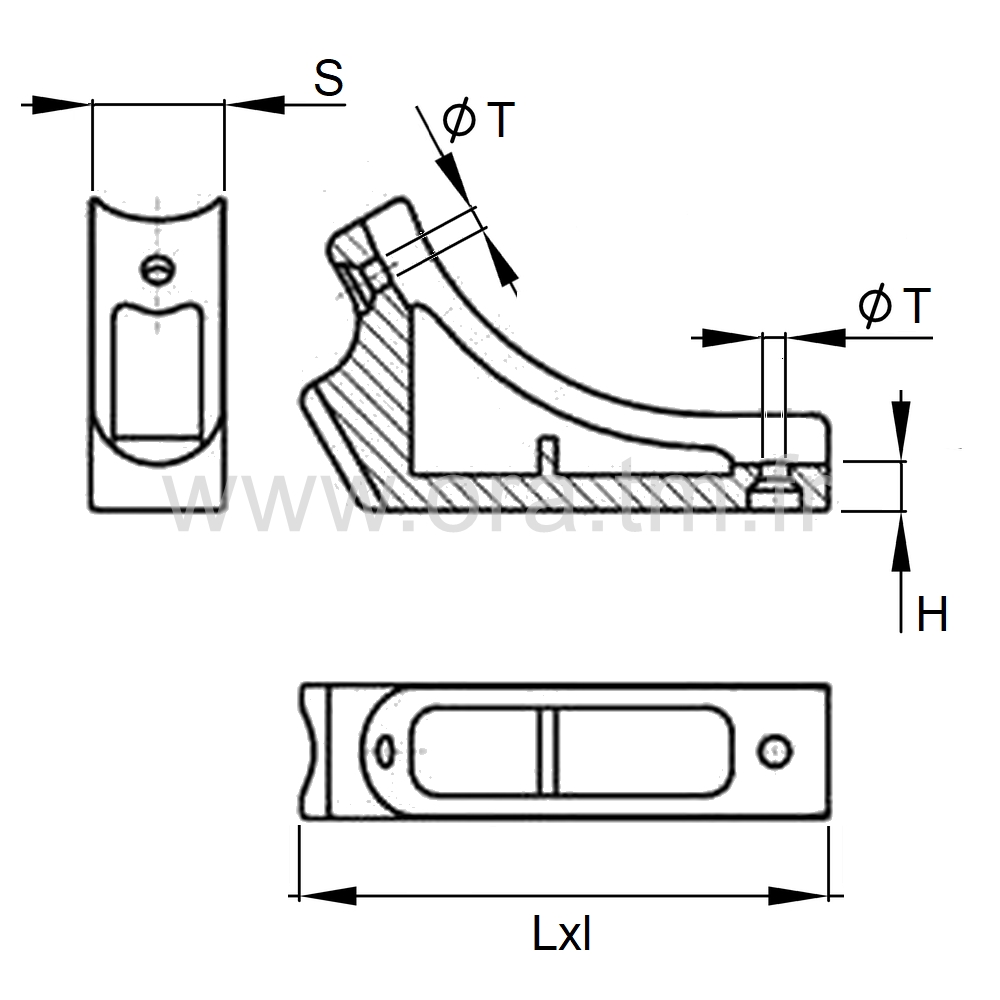 ESGE - EMBOUT TRAINEAU - TUBE CYLINDRIQUE