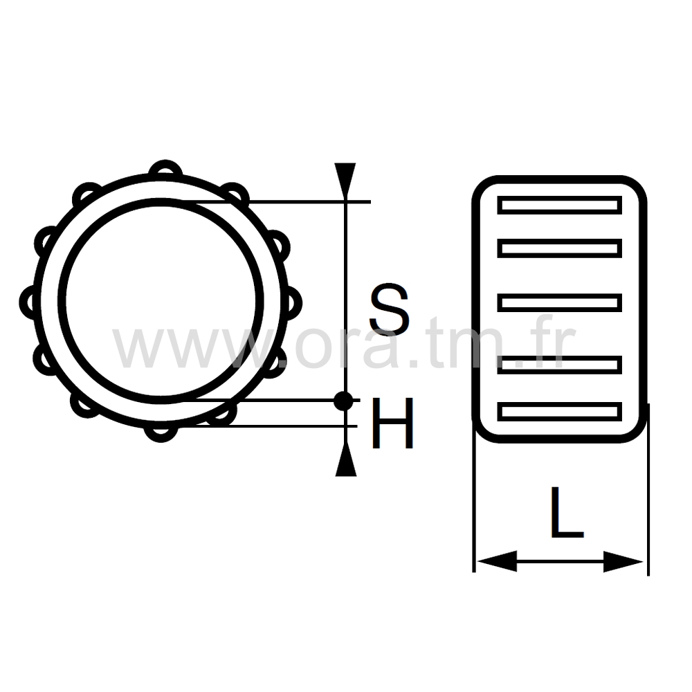 ESI - EMBOUT TRAINEAU - TUBE CYLINDRIQUE