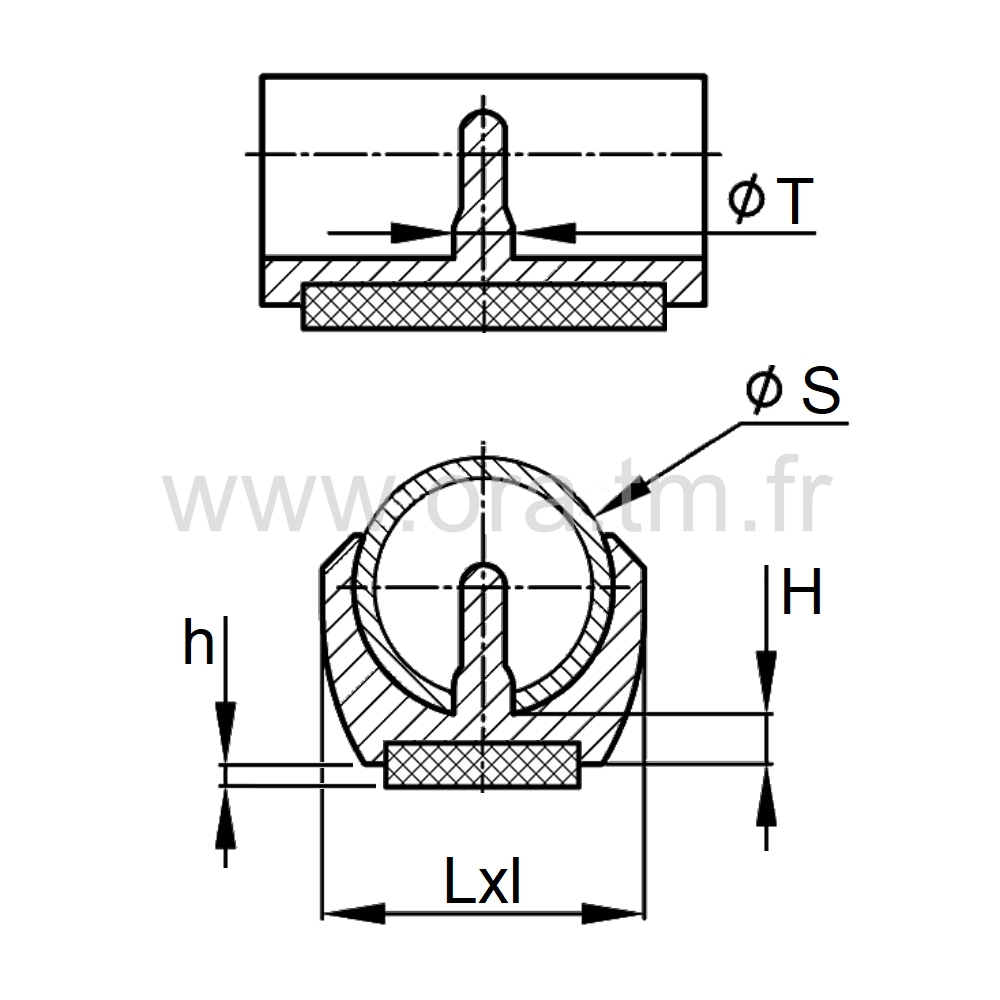 ESKAM - EMBOUT TRAINEAU A PINCER - TUBE CYLINDRIQUE