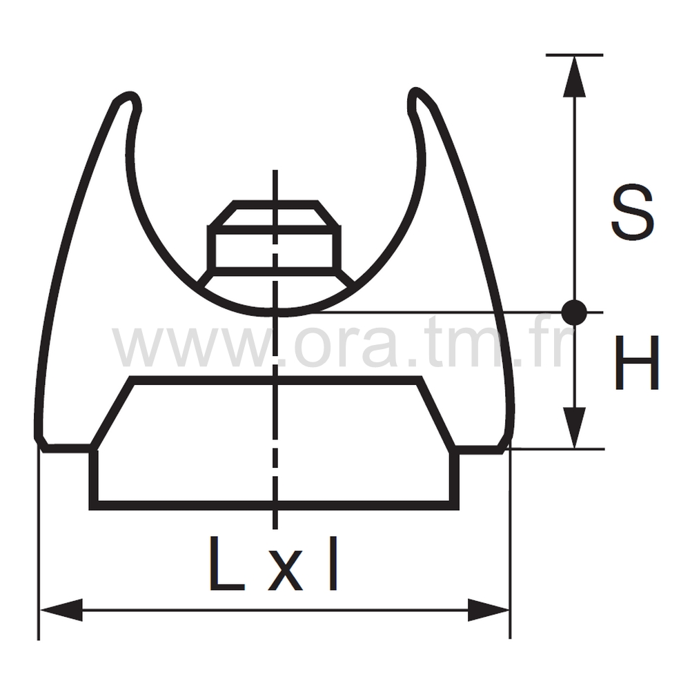 ESKUFE - EMBOUT TRAINEAU A PINCER - TUBE CYLINDRIQUE