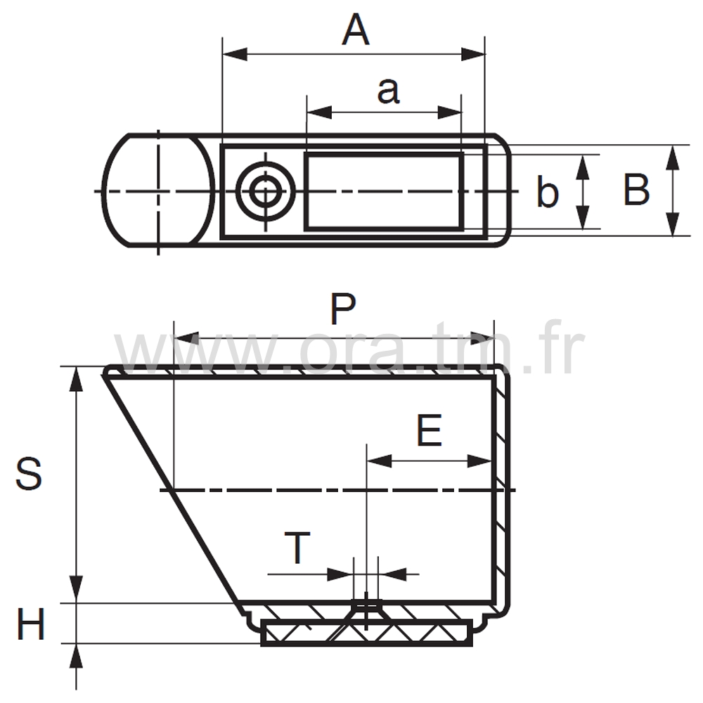 ESMOFE - EMBOUT TRAINEAU - TUBE MEPLAT CHANTS RONDS