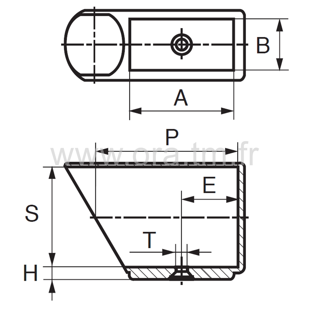 ESMOP - EMBOUT TRAINEAU - TUBE MEPLAT CHANTS RONDS