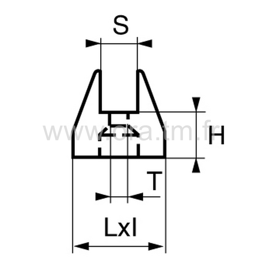 ESN - EMBOUT TRAINEAU - SECTION FER PLAT