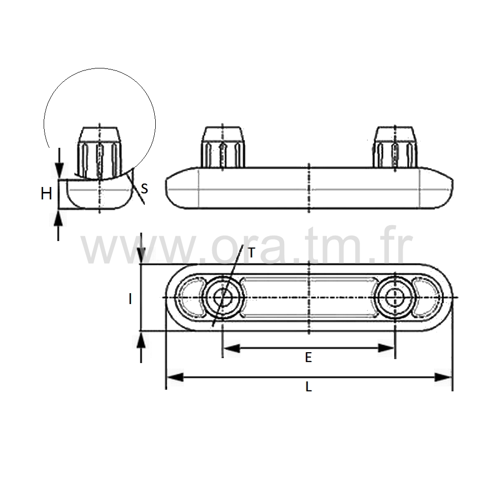 ESTS - EMBOUT TRAINEAU - TUBE CYLINDRIQUE