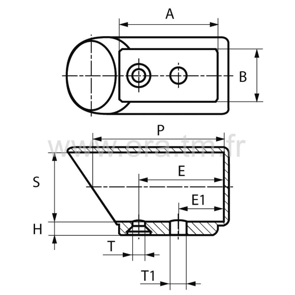 ESY - EMBOUT TRAINEAU - TUBE CYLINDRIQUE