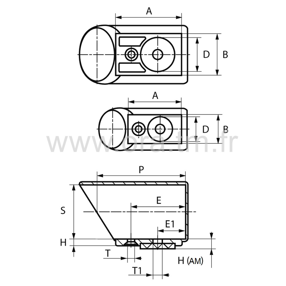 ESYAM - EMBOUT TRAINEAU - TUBE CYLINDRIQUE