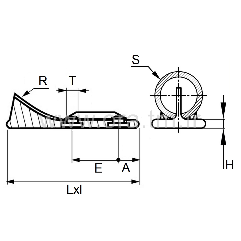 ETAB - EMBOUT TRAINEAU - PRISE RONDE ET CHANT ROND