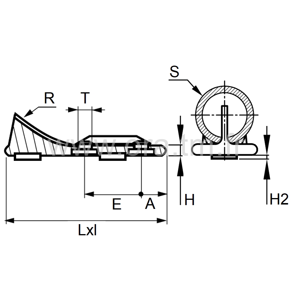 ETABFE - EMBOUT TRAINEAU - PRISE RONDE ET CHANT ROND