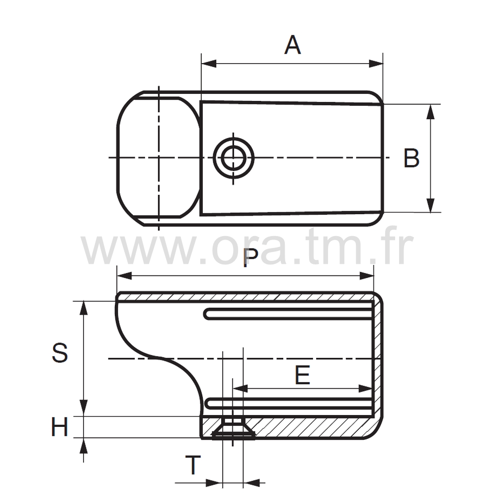 ETO - EMBOUT TRAINEAU - TUBE MEPLAT CHANTS RONDS