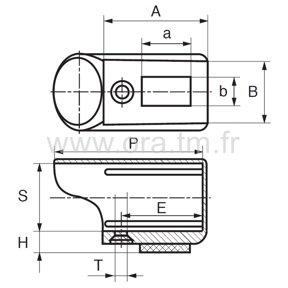 ETPFE - EMBOUT TRAINEAU - TUBE CYLINDRIQUE