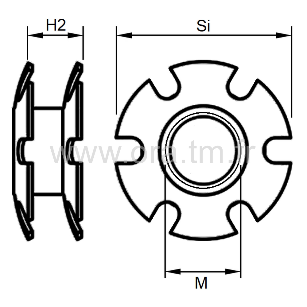 ICL2 - INSERTION PRISE CLIPS - SANS APPUI ATTACHE ECROU