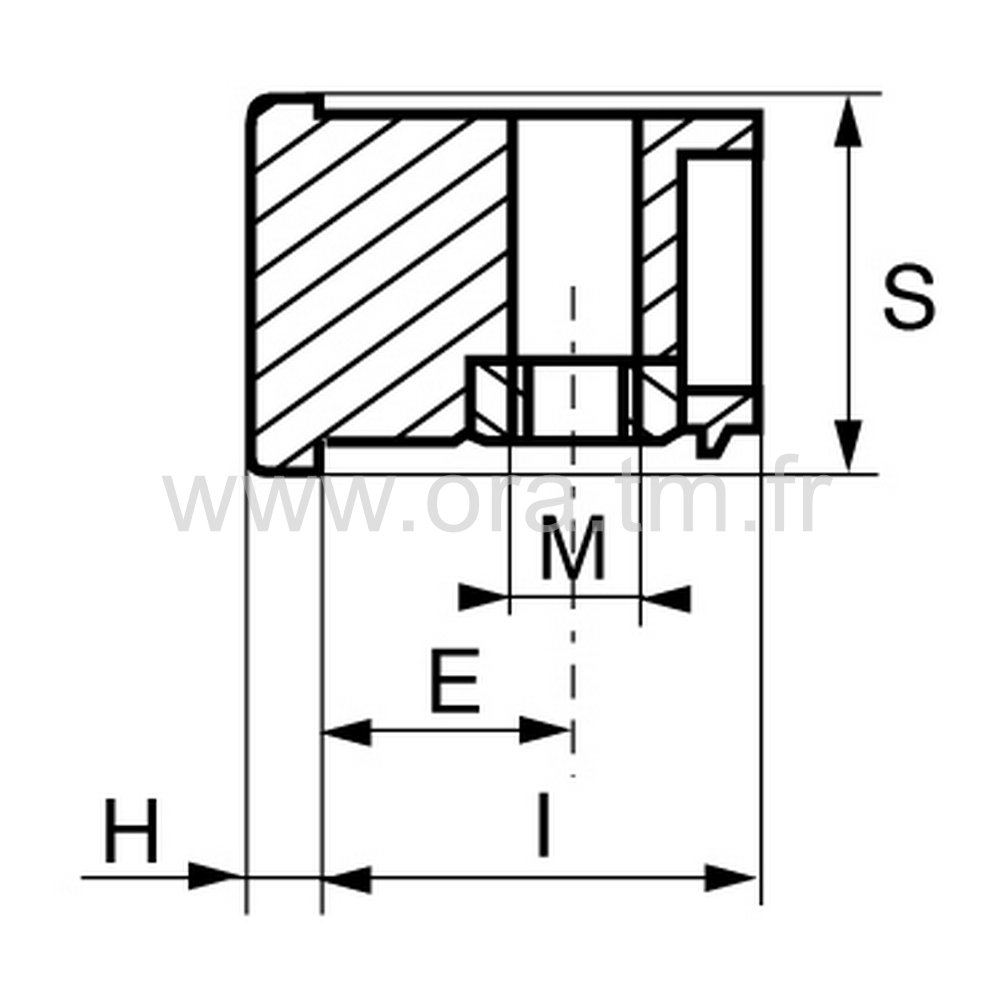 IHC - INSERTION FILETEE - TUBE CARRE