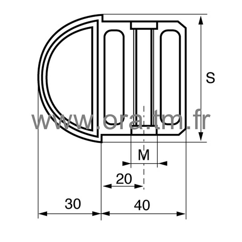 IHRT - INSERTION FILETEE - TUBE RECTANGULAIRE