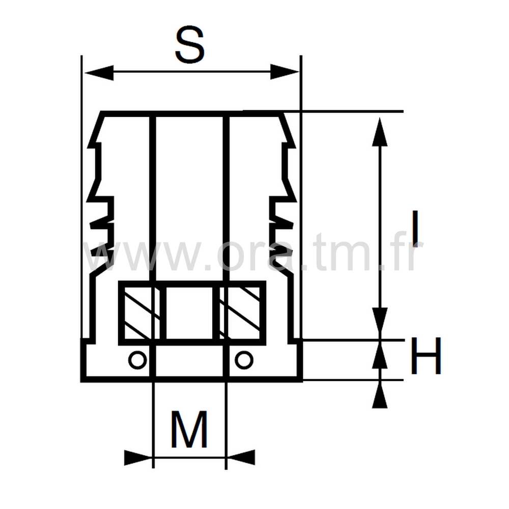 IOCE - INSERTION FILETEE - TUBE CARRE