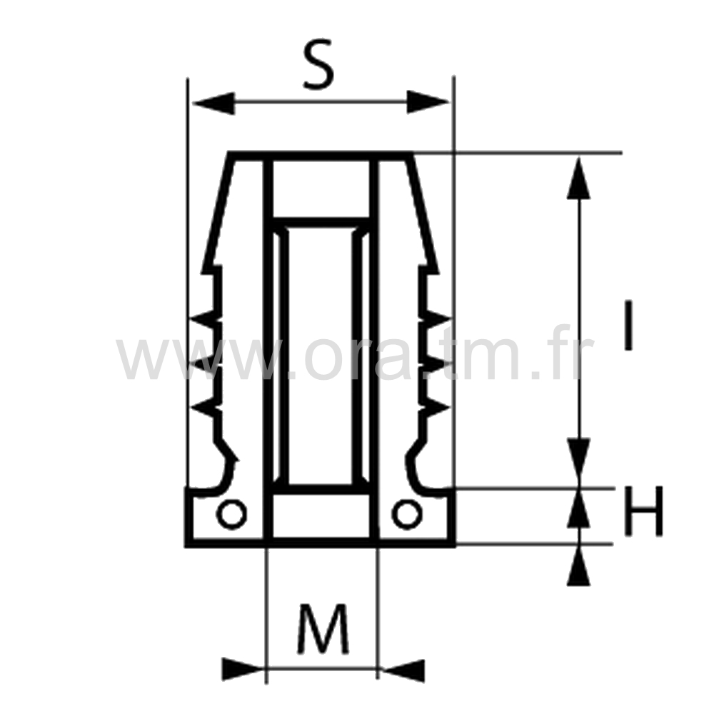 IOY - INSERTION FILETEE - TUBE CYLINDRIQUE