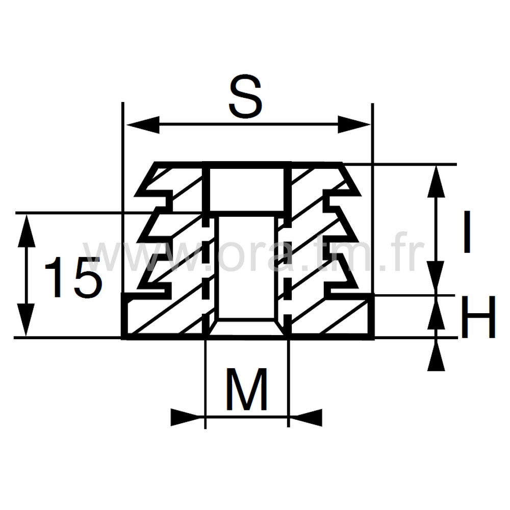 IPA - INSERTION FILETEE - TUBE CARRE