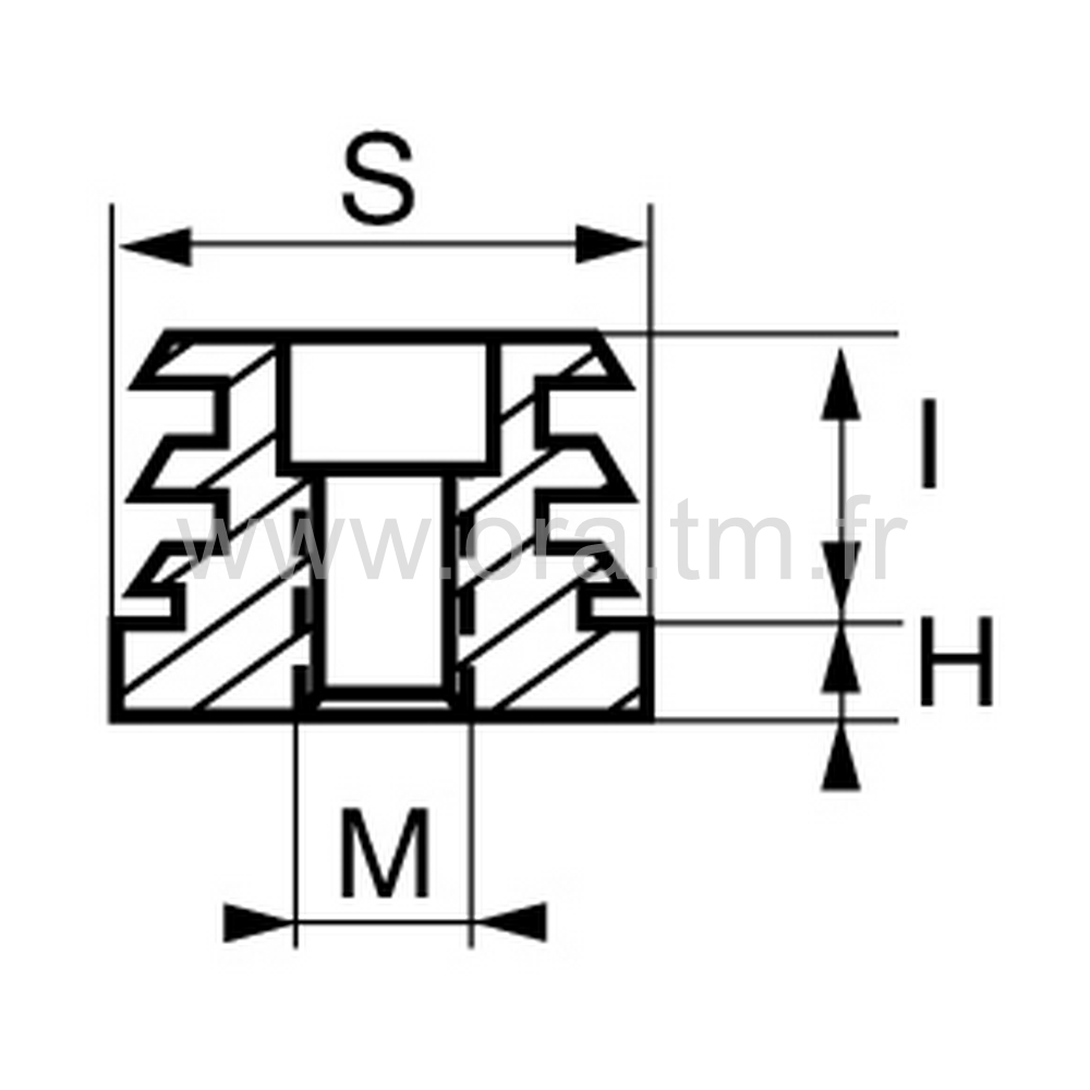 IPAY - INSERTION FILETEE - TUBE CYLINDRIQUE