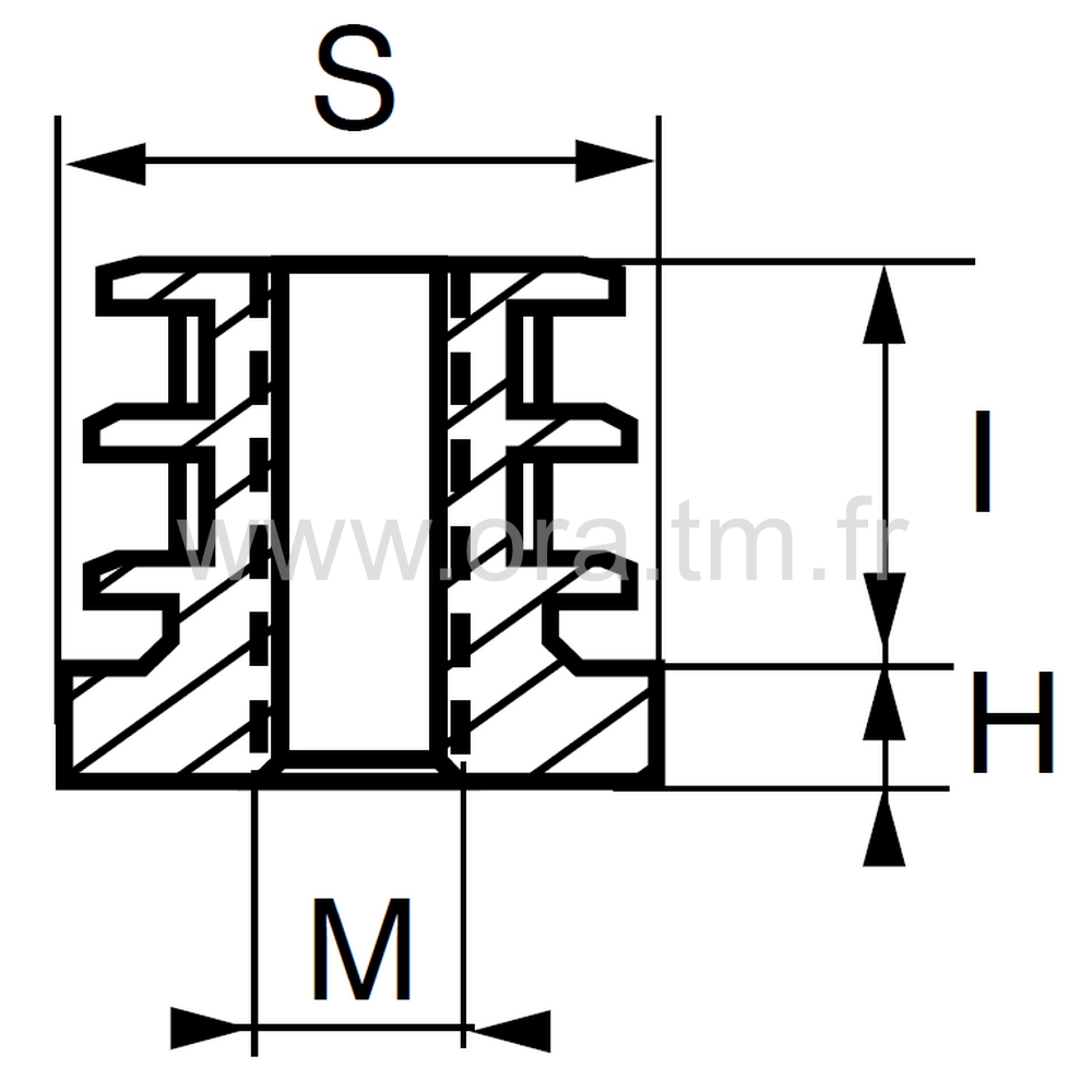 IPF - INSERTION FILETEE - TUBE CARRE