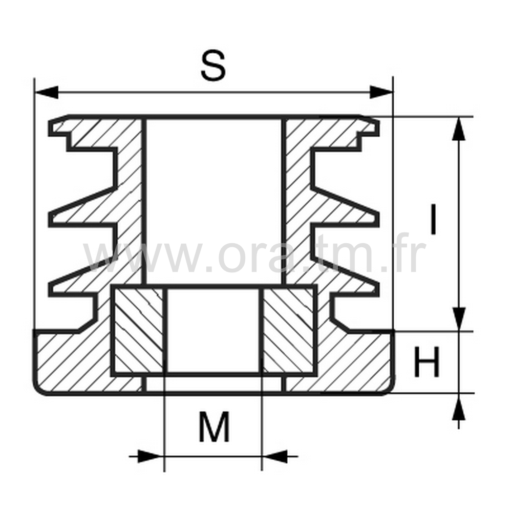 IPFM - INSERTION FILETEE - TUBE CARRE