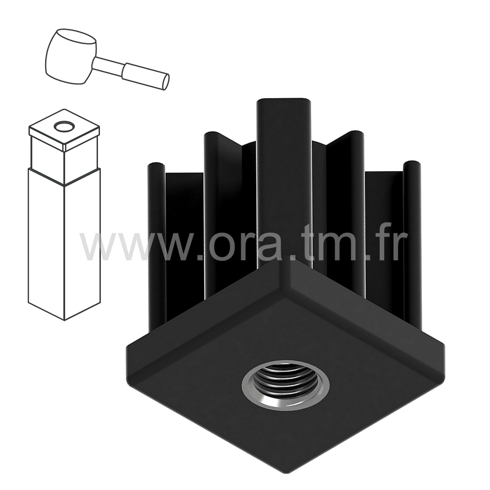 IPLC - INSERTION FILETEE - TUBE CARRE