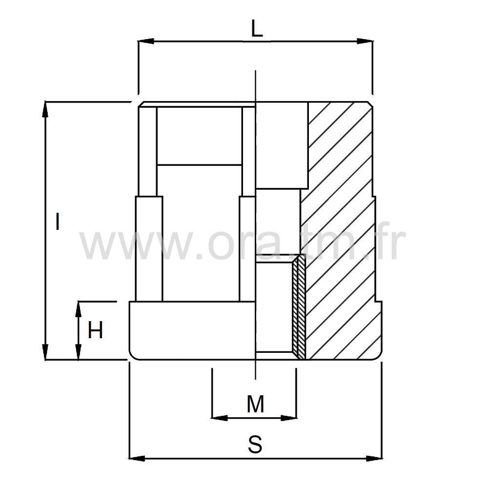 IPLY - INSERTION FILETEE - TUBE CYLINDRIQUE