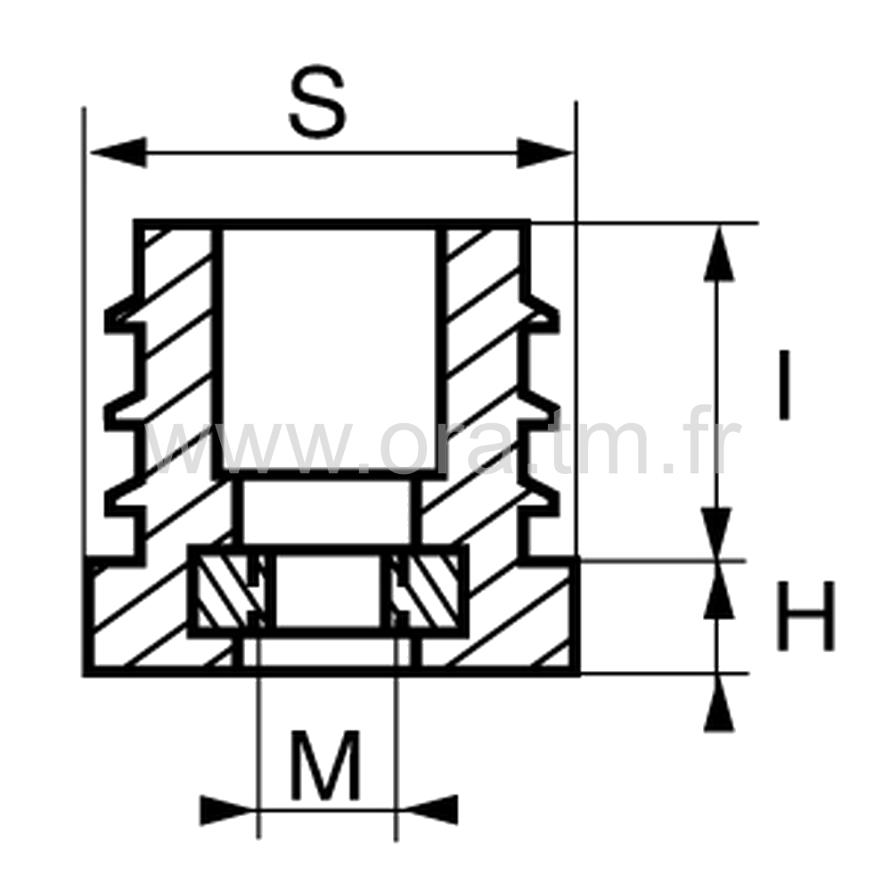 IPMY - INSERTION FILETEE - TUBE CYLINDRIQUE