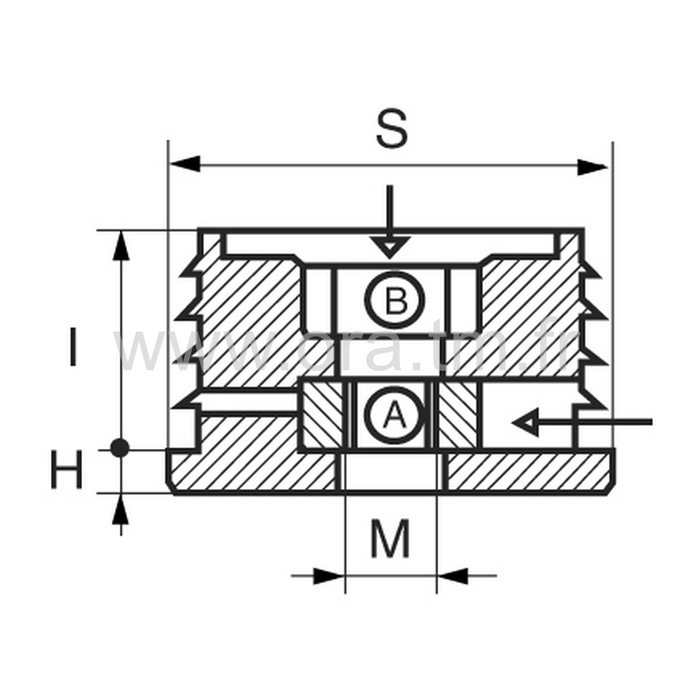 IPN - INSERTION FILETEE - TUBE CYLINDRIQUE