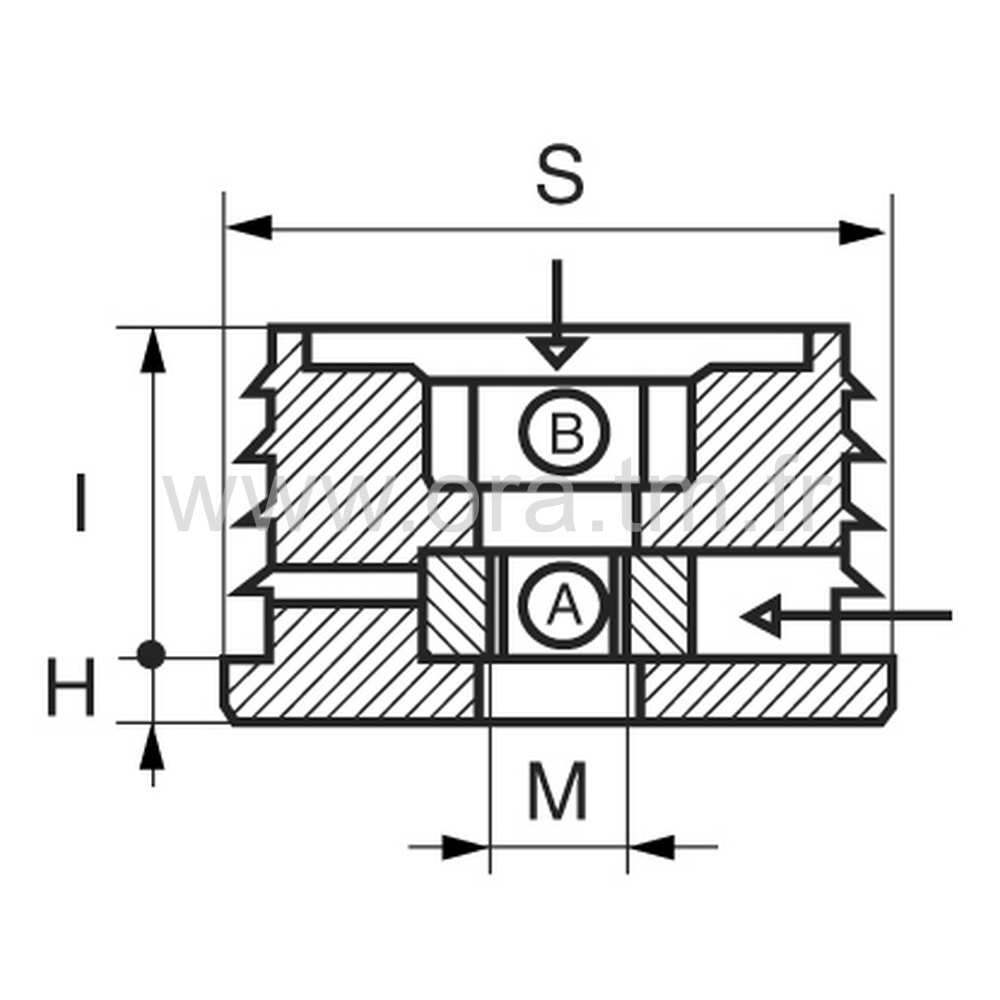 IPNC - INSERTION FILETEE - TUBE CARRE