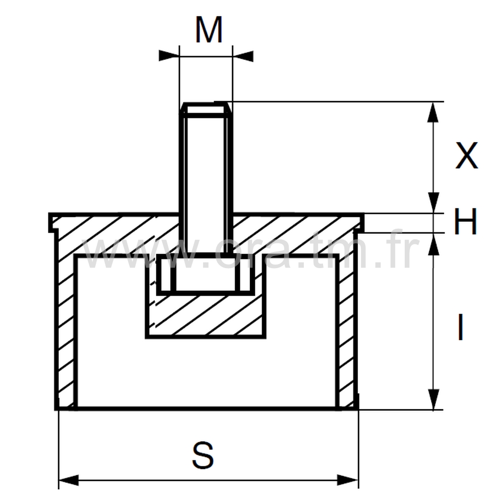 IPVE - INSERTION FILETEE - TUBE CYLINDRIQUE