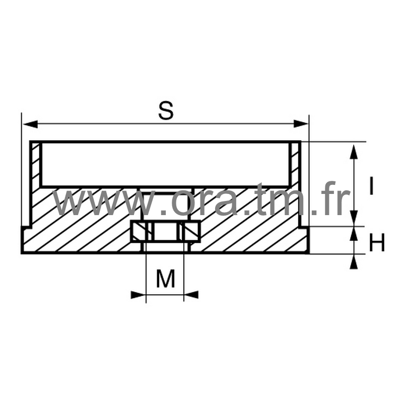 IPXR - INSERTION FILETEE - TUBE RECTANGULAIRE