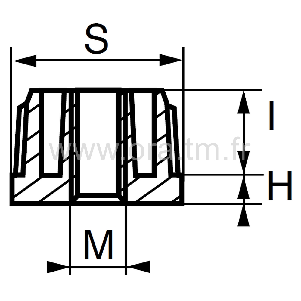 IZFC - INSERTION METAL FILETE - TUBE CARRE