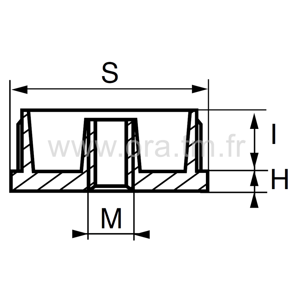 IZFR - INSERTION METAL FILETE - TUBE RECTANGULAIRE