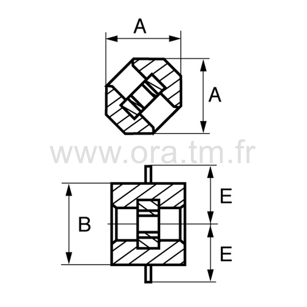 MAE - MANCHON D ASSEMBLAGE - TUBE CARRE