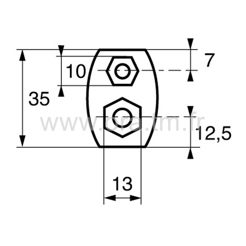 MC2 - MANCHON D ASSEMBLAGE - TUBE CARRE