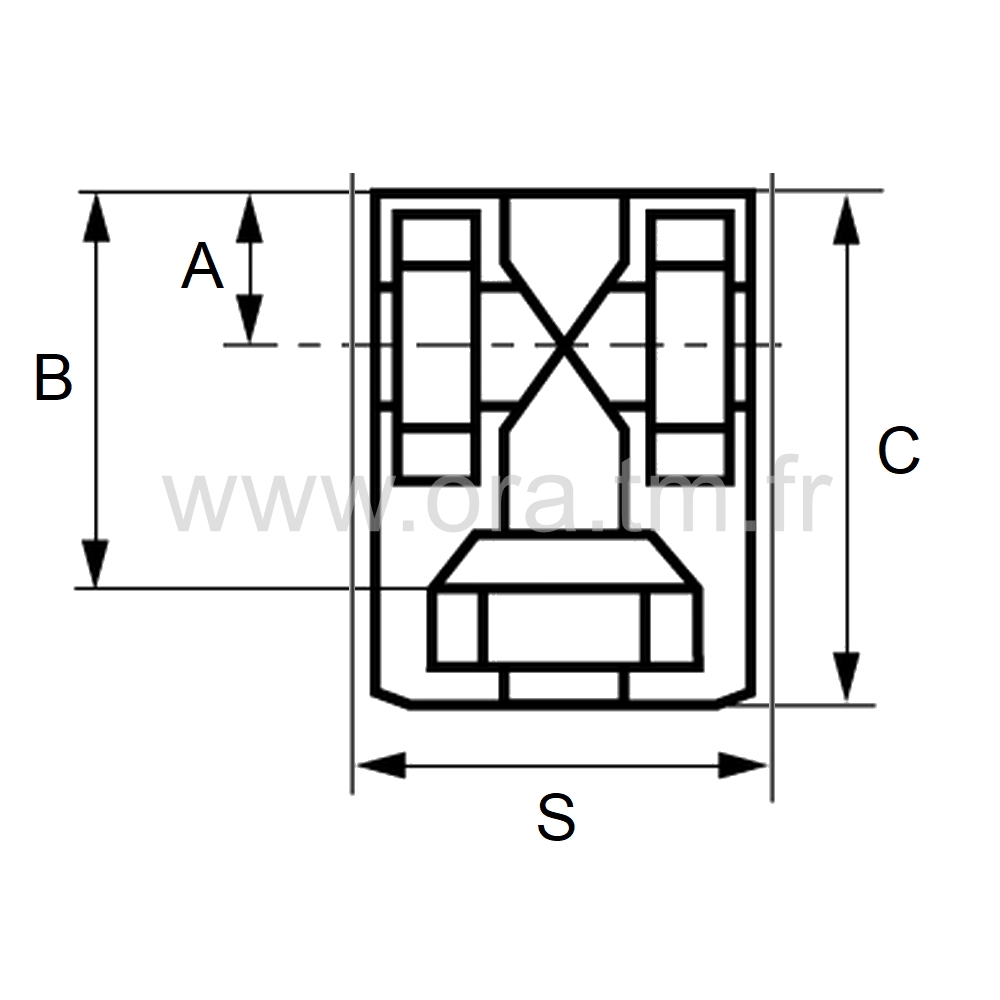 MC3 - MANCHON D ASSEMBLAGE - TUBE CARRE